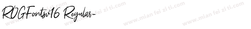 ROGFontsv16 Regular字体转换